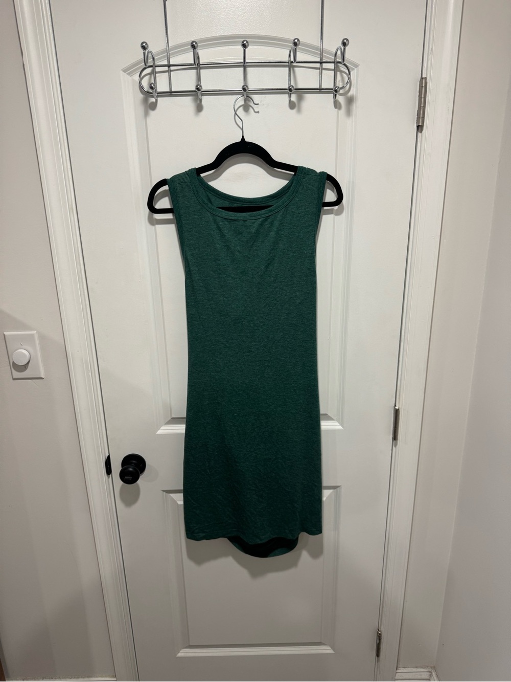 Sleeveless Mini Dress in Forest Green, small stain, please see photo